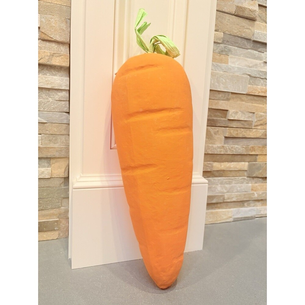 Large 20 in Paper Mache Carrot Seasonal Decor for Easter/Spring or Costume Prop